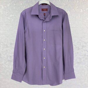 Chaps Slim-Fit Long Sleeve Purple Dress Shirt Wrinkle Free Size M (15 32/33)